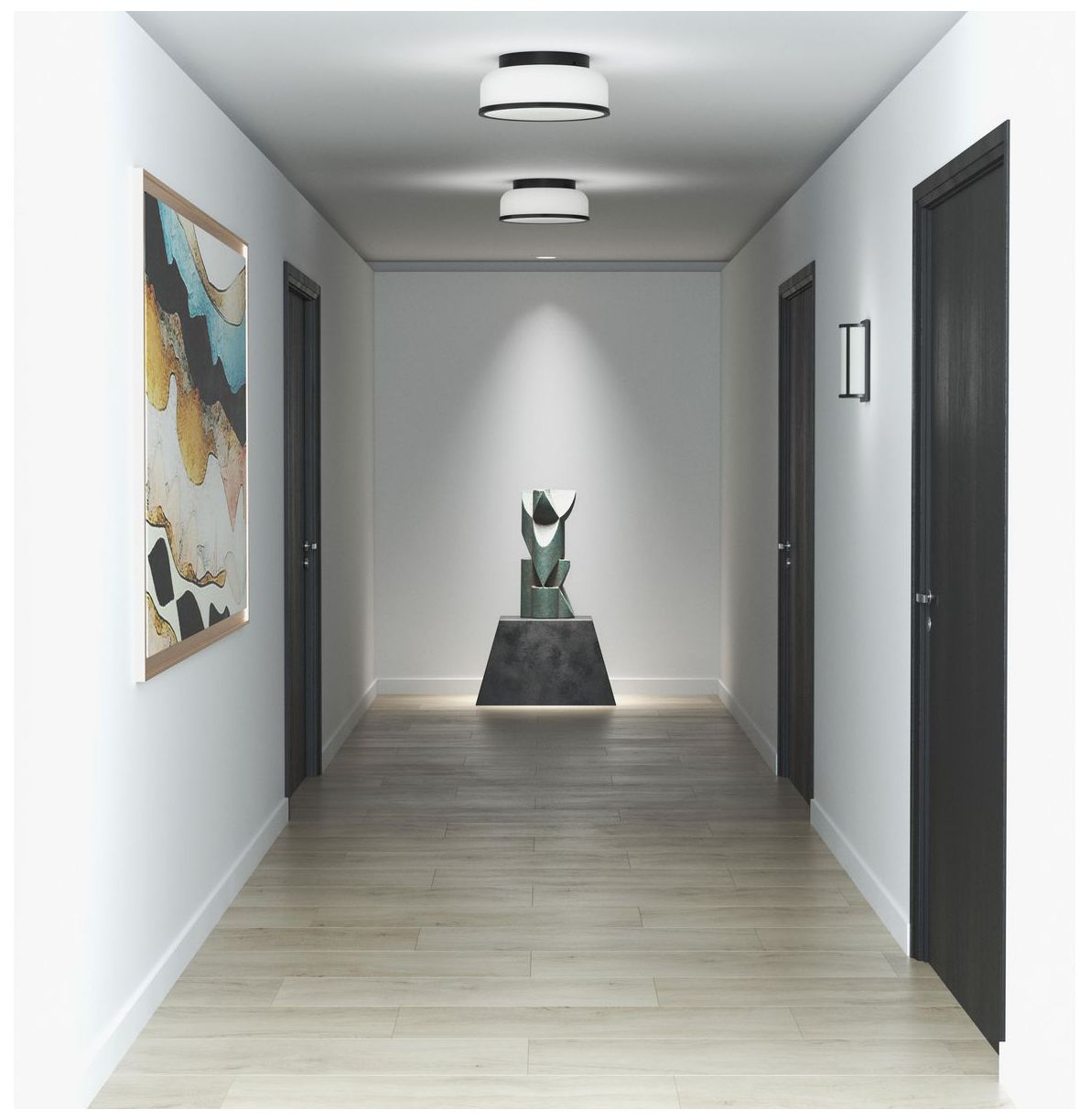 Image 3 Parkhurst Collection Two-Light 11-1/4" Flush Mount Light more views