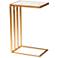 Parkin 14 1/4"W White Marble Gold Metal C-Shaped End Table