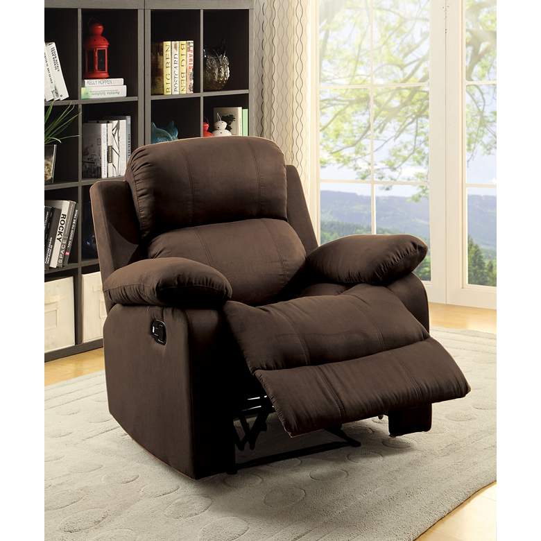 Image 1 Parklon Chocolate Brown Microfiber Adjustable Recliner