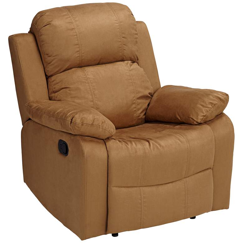 Image 1 Parklon Golden Brown Microfiber Adjustable Recliner