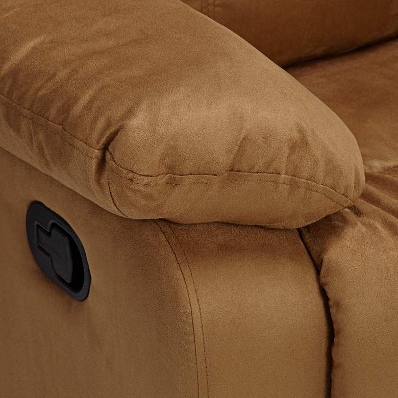 Image 3 Parklon Golden Brown Microfiber Adjustable Recliner more views