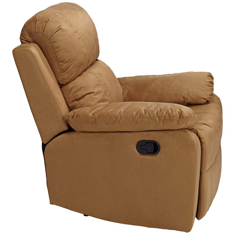 Image 6 Parklon Golden Brown Microfiber Adjustable Recliner more views