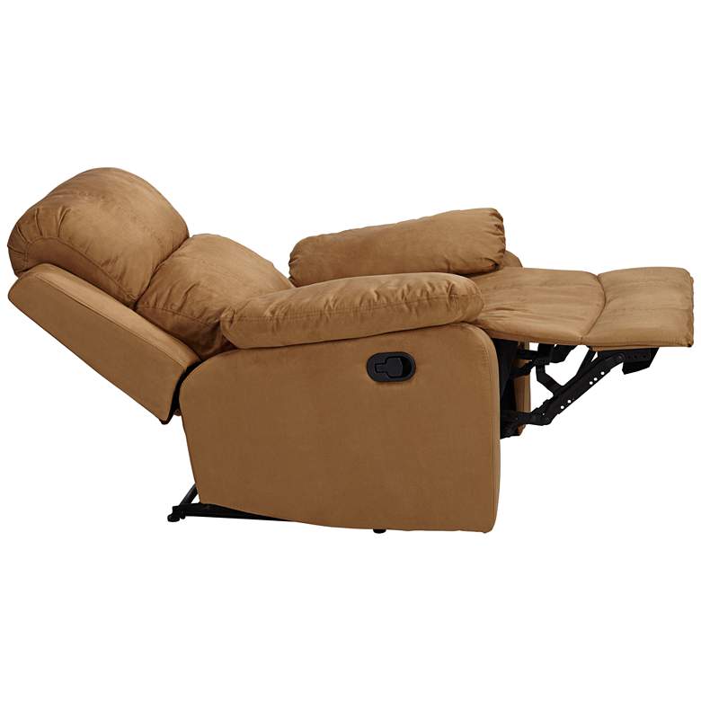 Image 7 Parklon Golden Brown Microfiber Adjustable Recliner more views