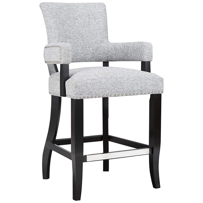Parler 26 inch Gray Fabric Counter Stool