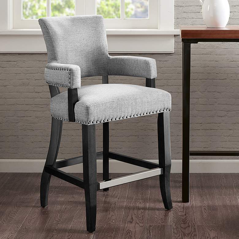 Image 1 Parler 26" Gray Fabric Counter Stool