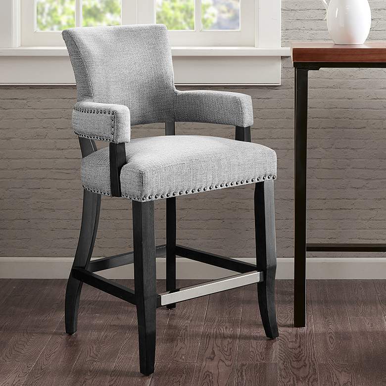 Image 1 Parler 26 inch Gray Fabric Counter Stool