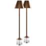 2_Parliament Crystal/Brass Buffet Lamp (Set/2)