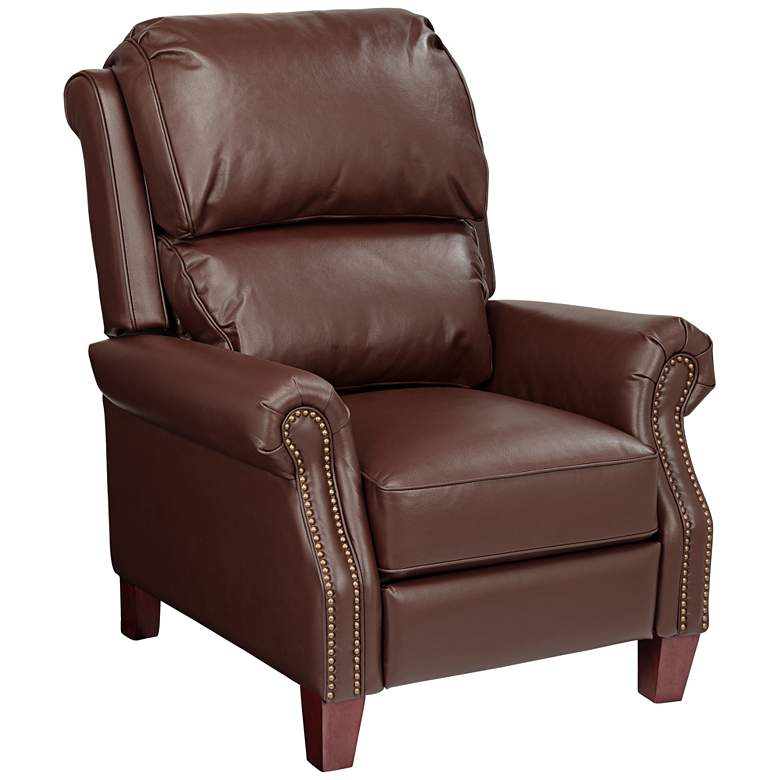 Image 1 Parma Moose Brown Faux Leather 3-Way Recliner Chair