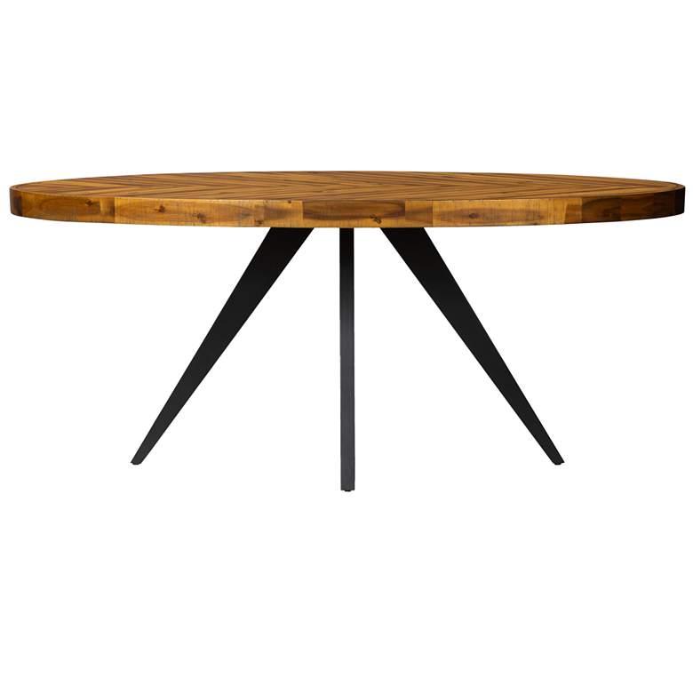 Image 1 Parq Oval Dining Table Amber