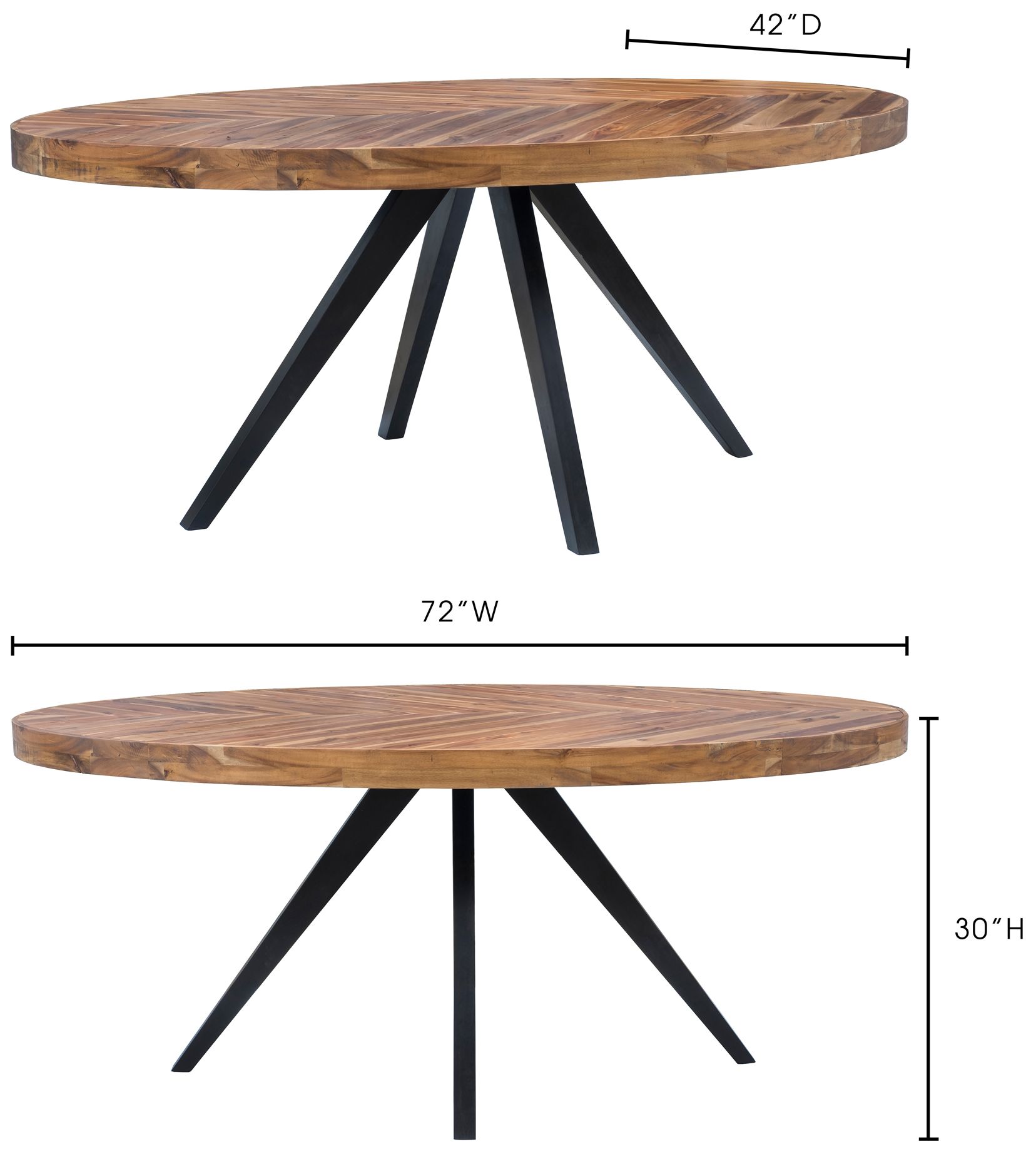 Parq Oval Dining Table Amber