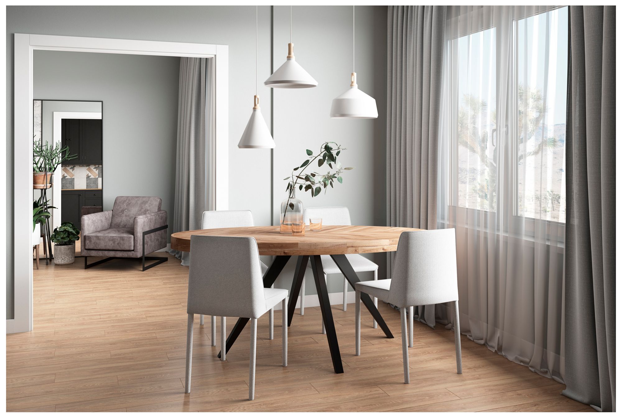 Parq Oval Dining Table Amber