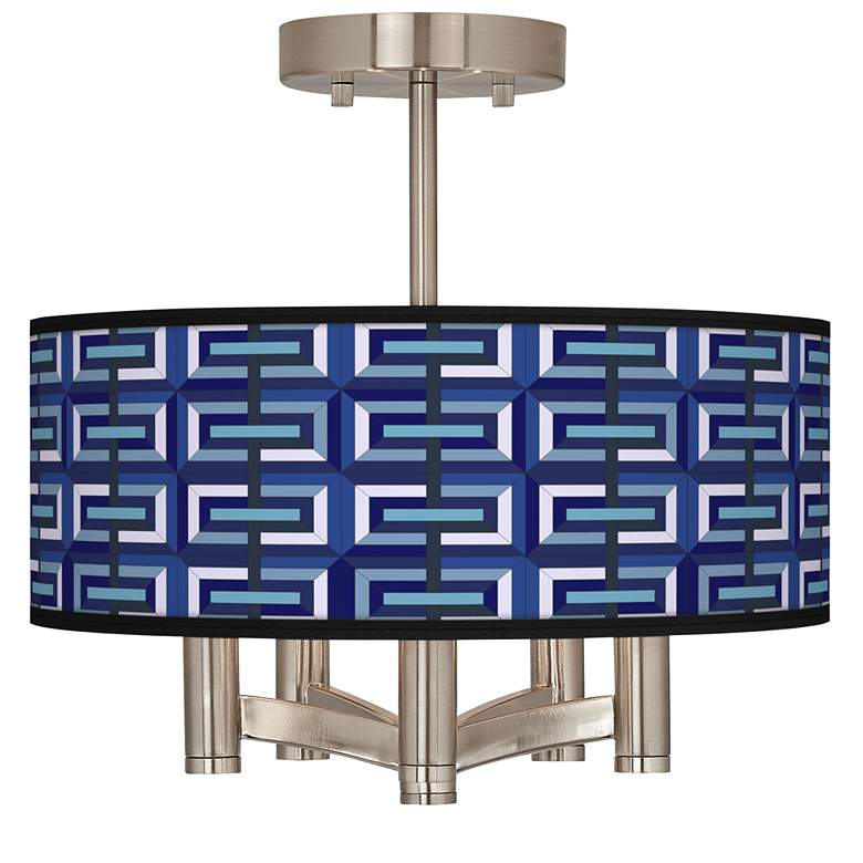 Image 1 Parquet Ava 5-Light Nickel Ceiling Light