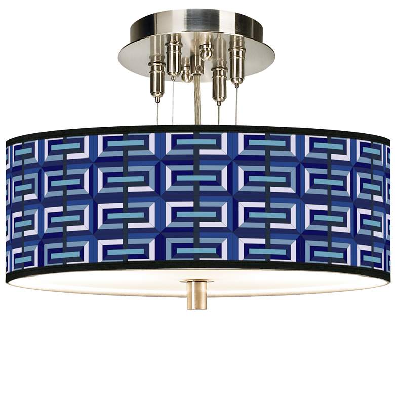 Image 1 Parquet Giclee 14" Wide Ceiling Light