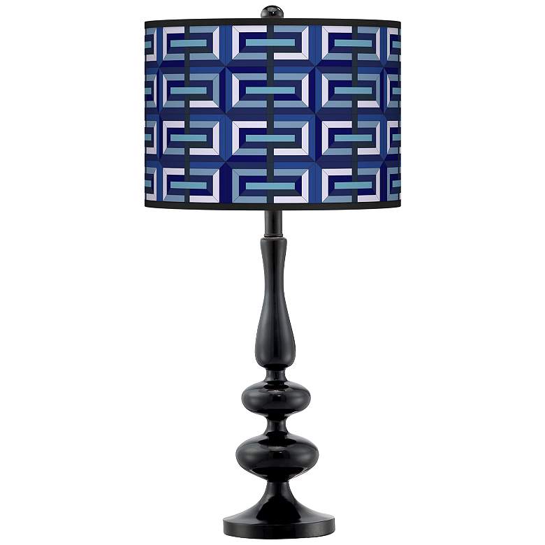 Image 1 Parquet Giclee Paley Black Table Lamp