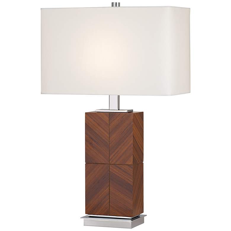Image 1 Parquet Veneer Contemporary Table Lamp