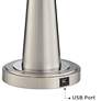 Parquet Vicki Brushed Nickel USB Table Lamps Set of 2