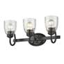 3_Parrish 20 5/8" Wide 3-Light Vanity Light in Matte Black with Seeded G more views