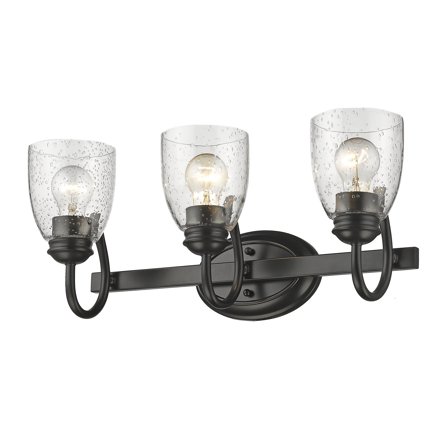 Image 3 Parrish 20 3/4" Wide Matte Black 3-Light Vanity Bath Light more views