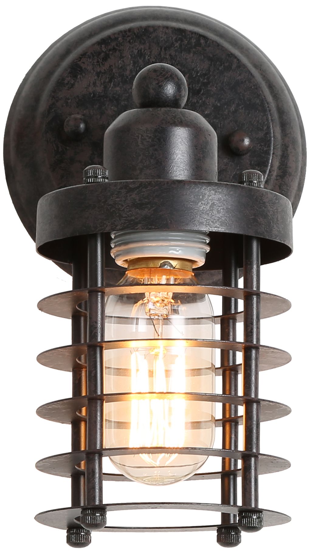 Image 2 Parro 3.9" Wide Rust 1-Light Wall Sconce more views