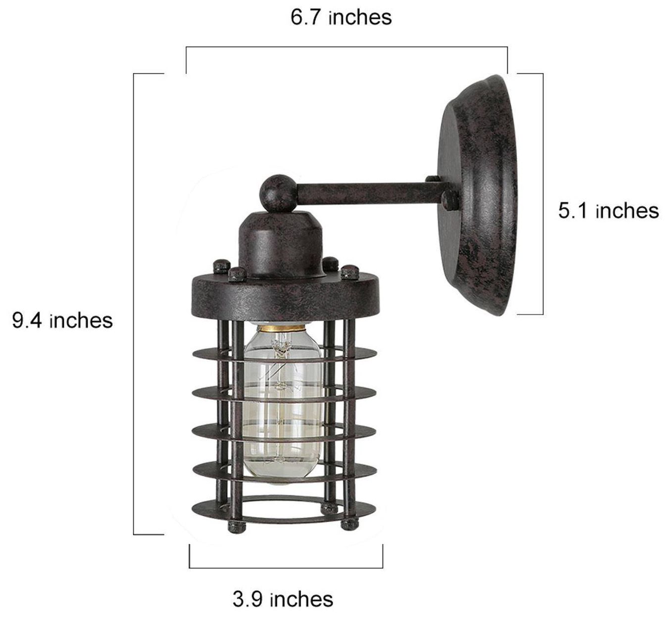 Image 3 Parro 3.9" Wide Rust 1-Light Wall Sconce more views