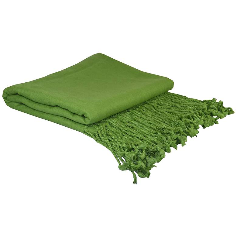 Image 1 Parrot Green Bamboo Throw Blanket