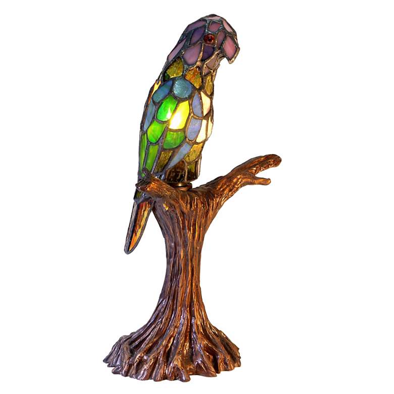 Image 1 Parrot Shaped Tiffany Style Table Lamp