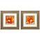 Parrot Tulip 2-Piece 14" Square Gold Framed Wall Art Set