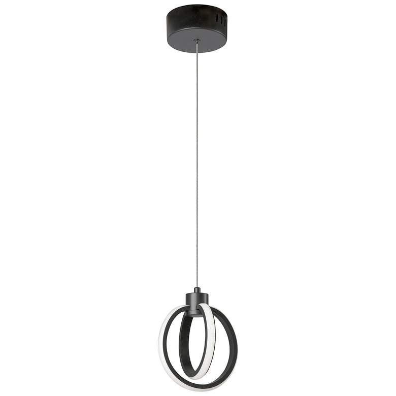 Image 1 Parson 6.25" Wide Matte Black 14W LED Pendant