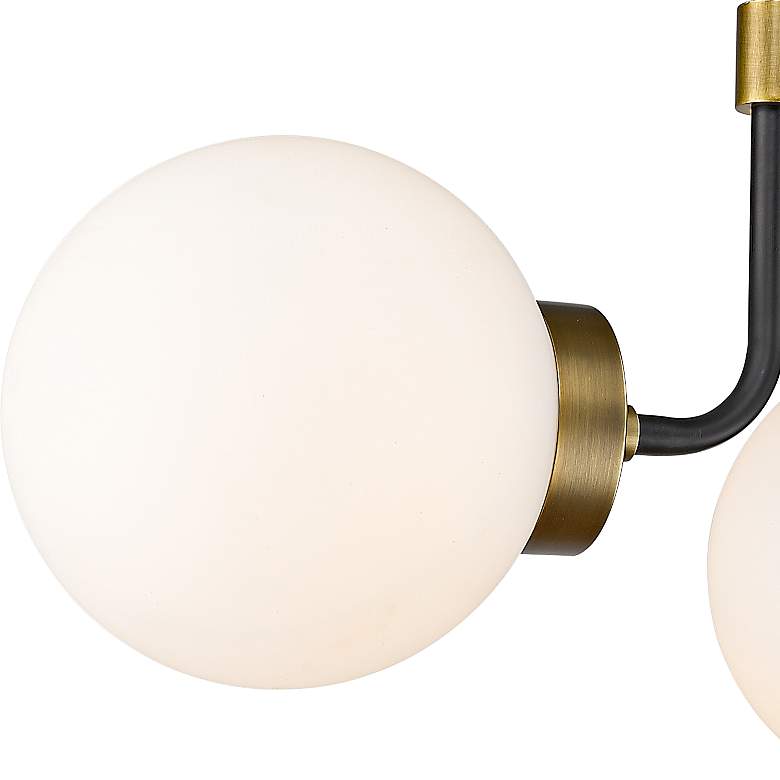 Image 4 Parsons 22" Wide Matte Black Brass 3-Light Ceiling Light more views