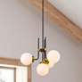 1_Parsons 22"W Matte Black and Olde Brass 4-Light Chandelier