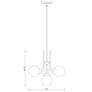 Parsons 22"W Matte Black and Olde Brass 4-Light Chandelier
