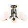 Parsons 27" Wide Matte Black and Brass 5-Light Ceiling Light