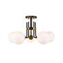6_Parsons 27" Wide Matte Black and Brass 5-Light Ceiling Light more views