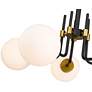 Parsons 27" Wide Matte Black and Brass 5-Light Ceiling Light in scene