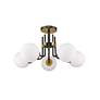Parsons 27" Wide Matte Black and Brass 5-Light Ceiling Light in scene