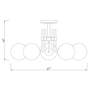 Parsons 27" Wide Matte Black and Brass 5-Light Ceiling Light in scene