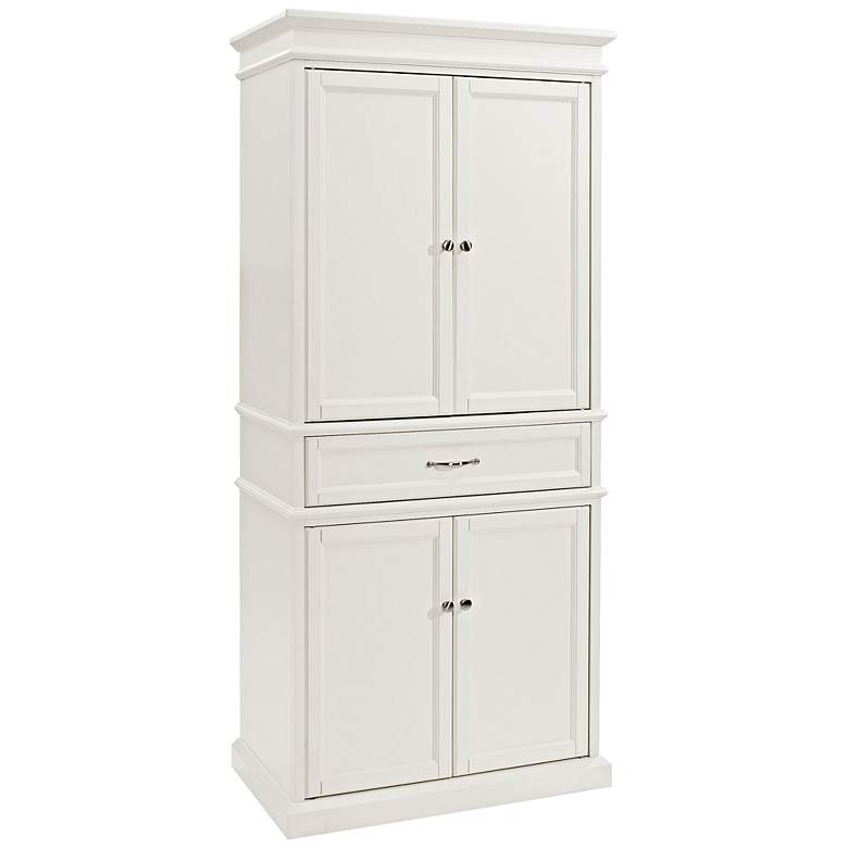 Image 1 Parsons 33" Wide White 4-Door Kitchen Pantry Cabinet