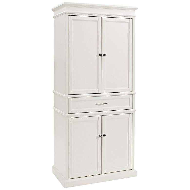 Image 1 Parsons 33 inch Wide White 4-Door Kitchen Pantry Cabinet