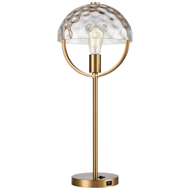 Image 1 Parsons Avenue 24" High 1-Light Desk Lamp - Aged Brass - Includes LED