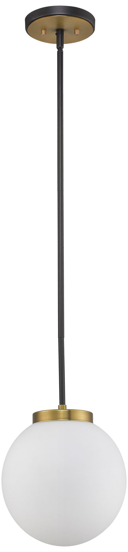 Image 3 Parsons by Z-Lite Matte Black + Olde Brass 10 inch 1 Light Pendant more views