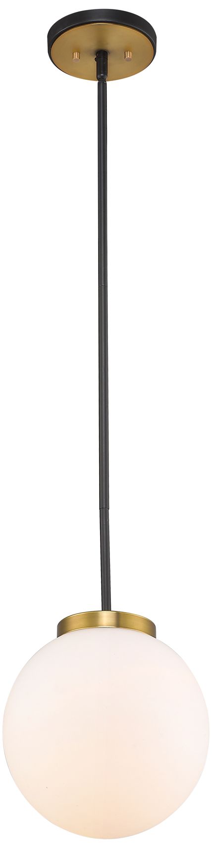 Image 4 Parsons by Z-Lite Matte Black + Olde Brass 10 inch 1 Light Pendant more views