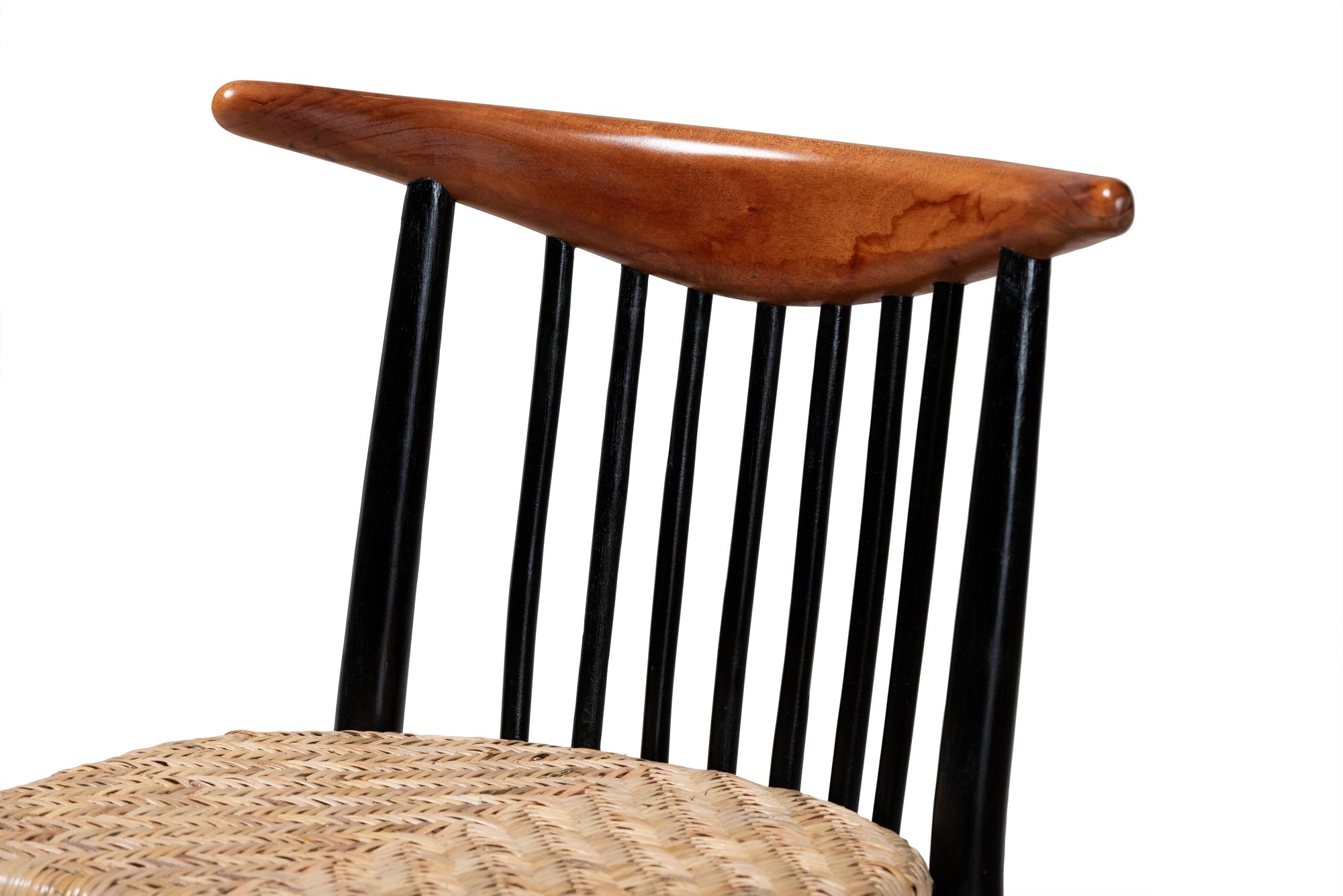 Image 2 Parthenia Natural Rattan Black Wood Dining Chair more views
