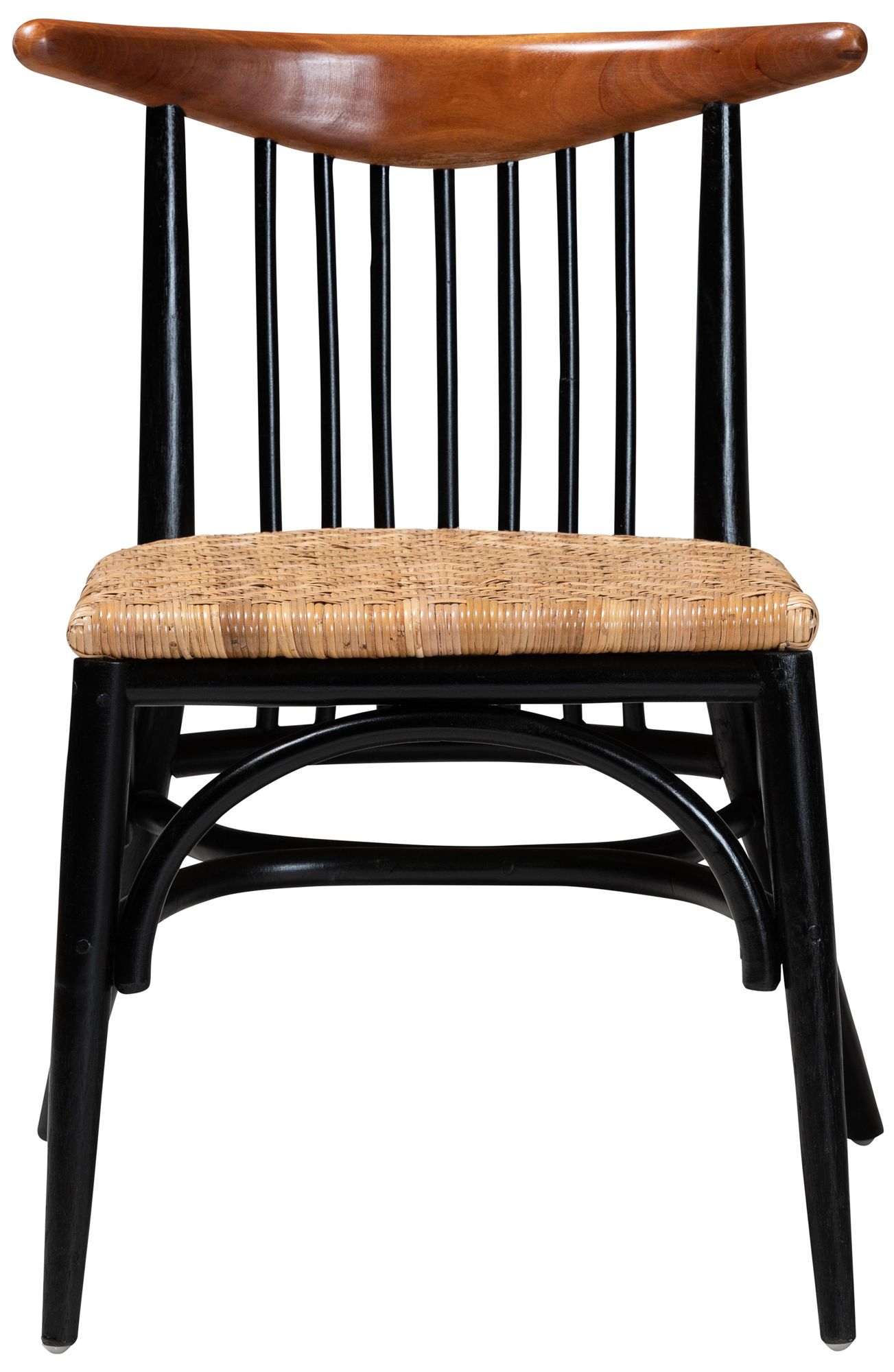 Image 5 Parthenia Natural Rattan Black Wood Dining Chair more views