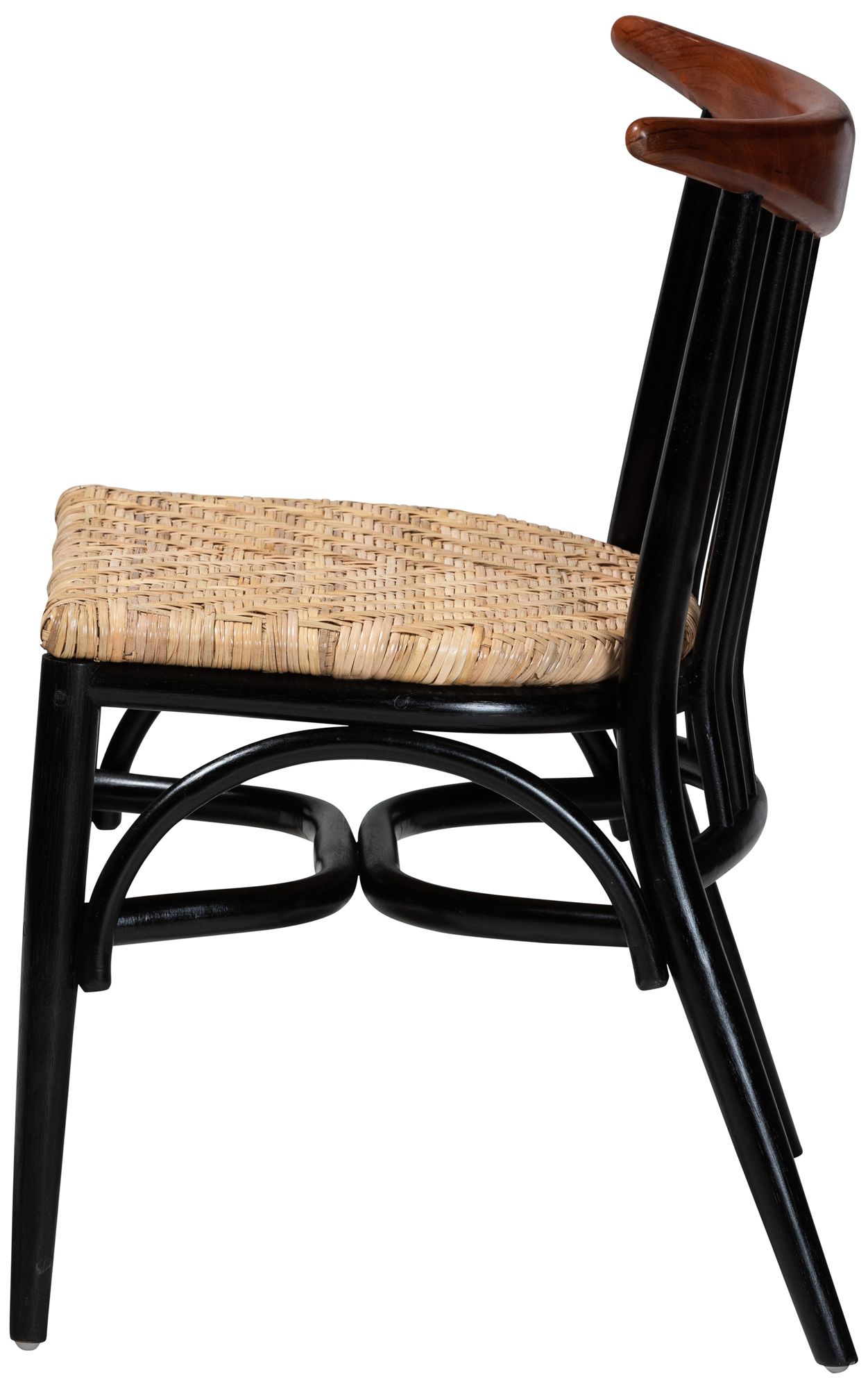 Image 6 Parthenia Natural Rattan Black Wood Dining Chair more views