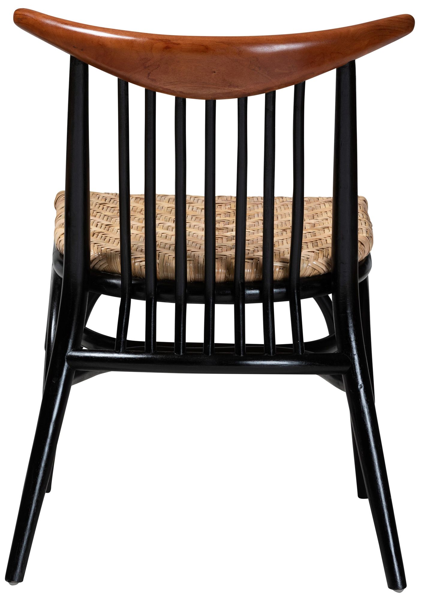 Image 7 Parthenia Natural Rattan Black Wood Dining Chair more views