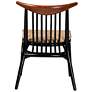 Parthenia Natural Rattan Black Wood Dining Chair