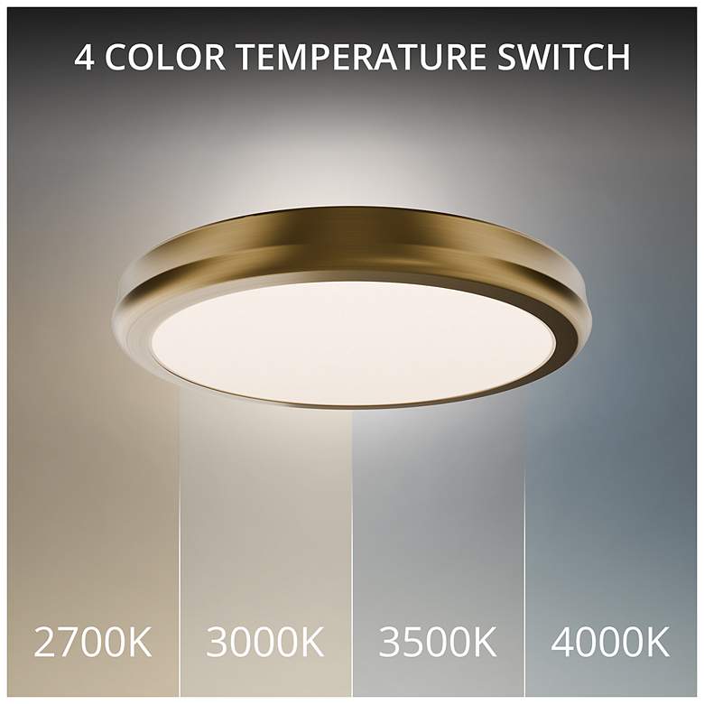 Image 2 Parthenon 1.13"H x 10"W 1-Light Flush Mount in Aged Brass more views