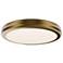 Parthenon 1.13"H x 10"W 1-Light Flush Mount in Aged Brass