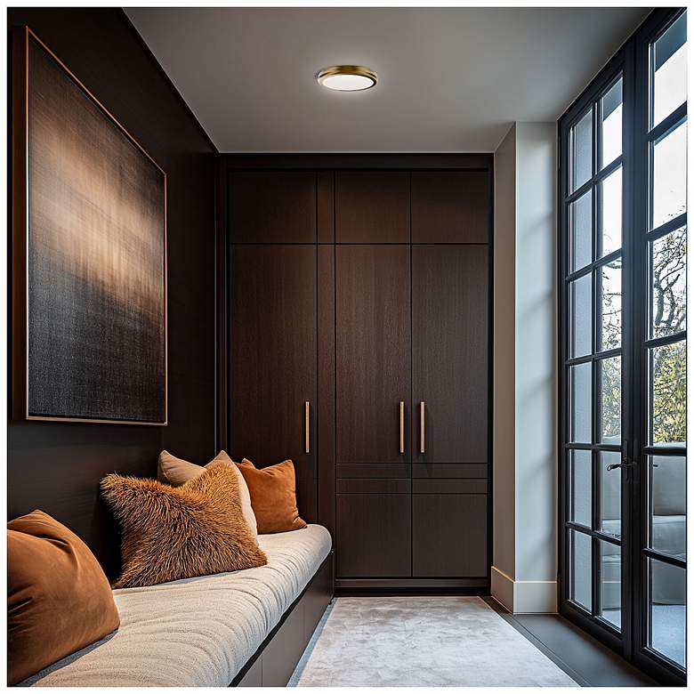Image 4 Parthenon 1.13"H x 10"W 1-Light Flush Mount in Black more views