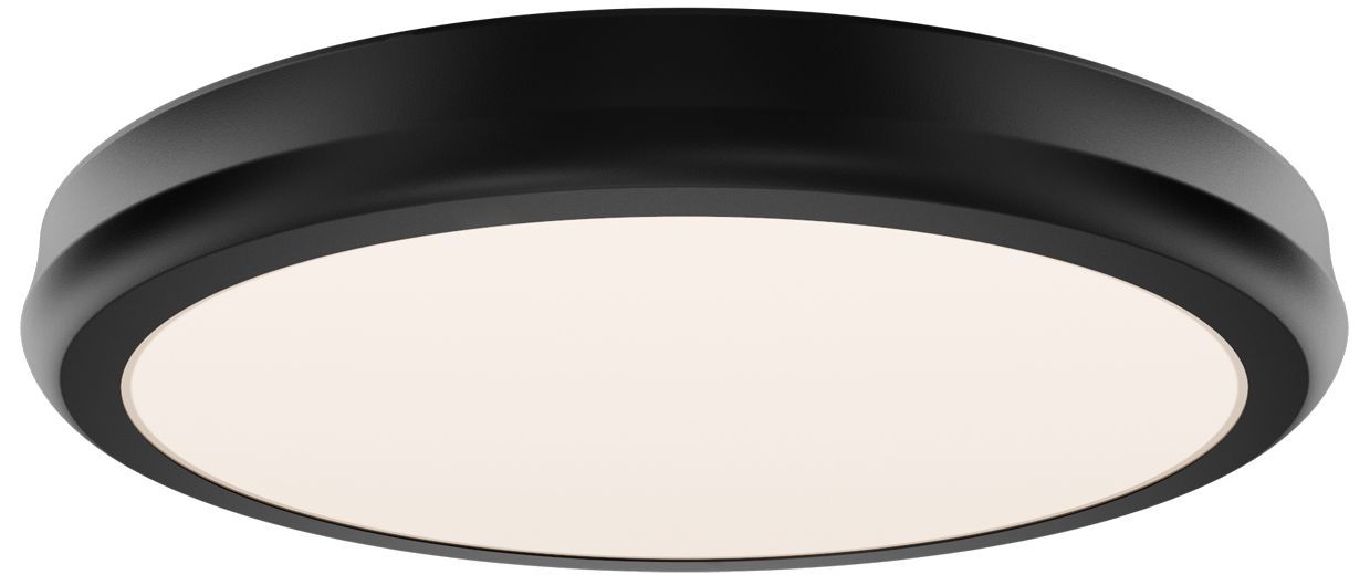 Parthenon 1.13"H x 10"W 1-Light Flush Mount in Black